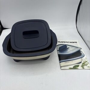 Tupperware MicroPro Grill Micro Pro Series Microwave Grilling Base Lid & Manual